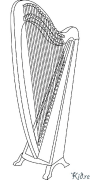 harp Kurasa Za Kupaka Rangi Zinazoweza Kuchapishwa